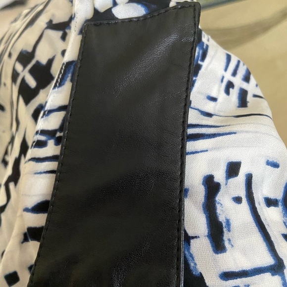 Parker wrap silk/leather dress size M - Picture 5 of 7